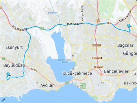 istanbul havalimani beylikduzu arasi kac km